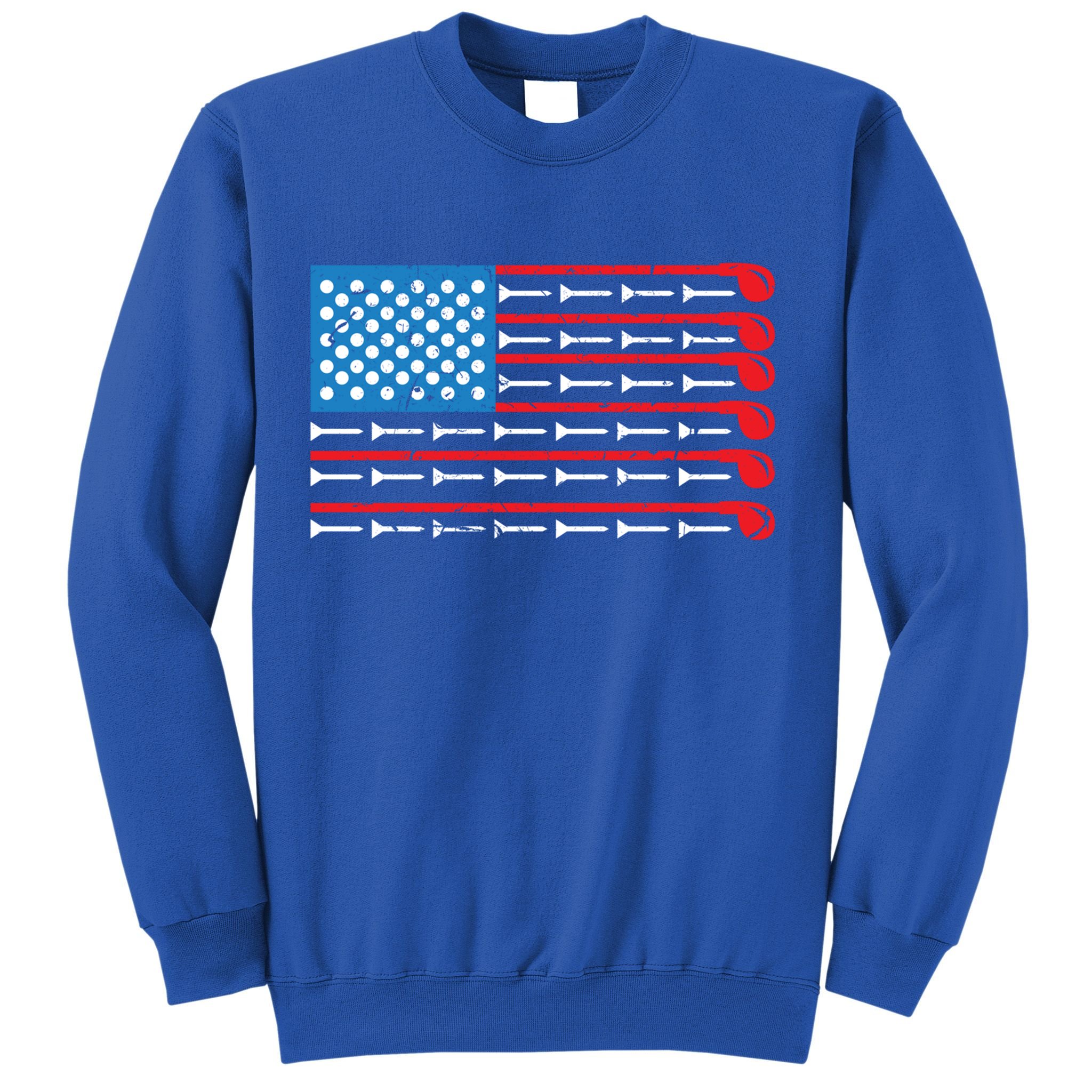 Mens American Flag Golf Club Sports Design Great Gift Sweatshirt