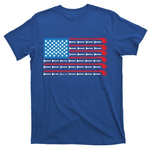 Mens American Flag Golf Club Sports Design Great Gift T-Shirt