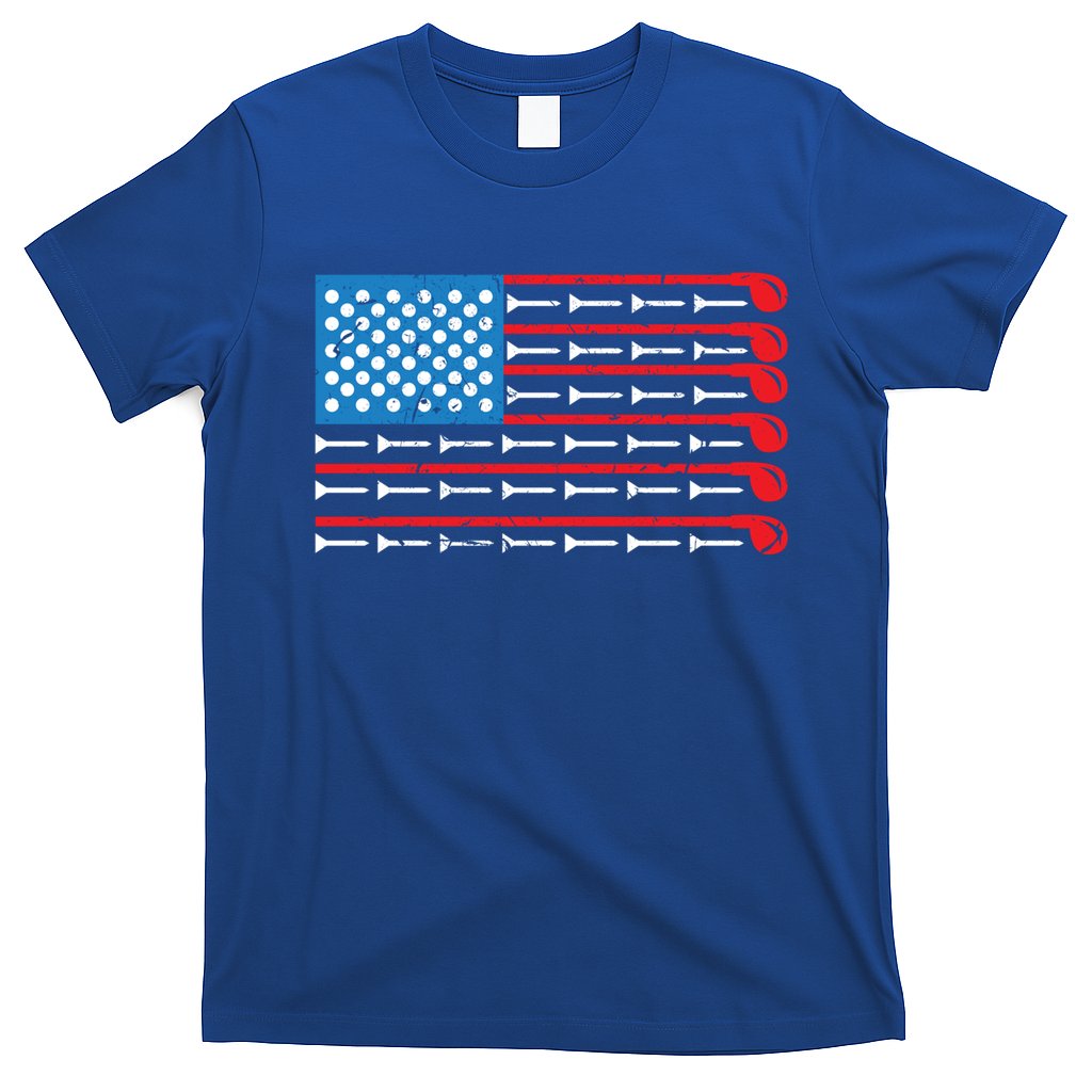 Mens American Flag Golf Club Sports Design Great Gift T-Shirt