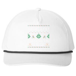 Making A Fist Checking You Twice Ice Hockey Players Xmas Gift Snapback Five-Panel Rope Hat