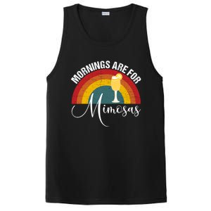 Mornings Are For Mimosas Funny Mimosa Brunch Gift PosiCharge Competitor Tank