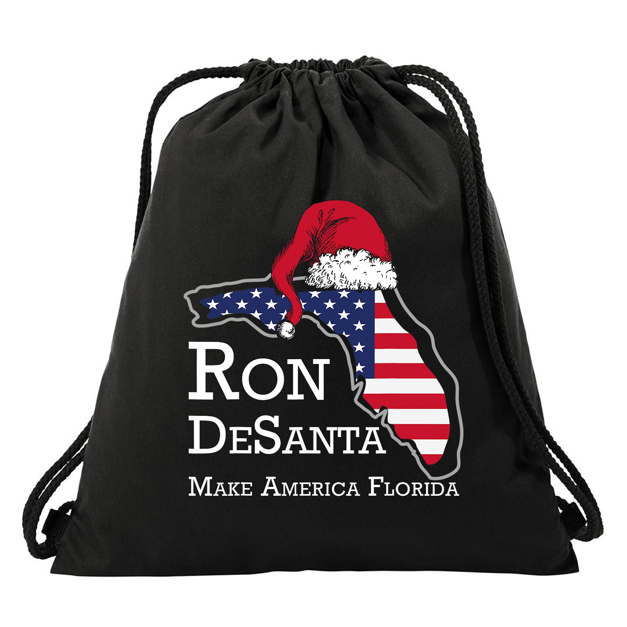 Make America Florida Ron DeSanta DeSantis Election Christmas Drawstring Bag