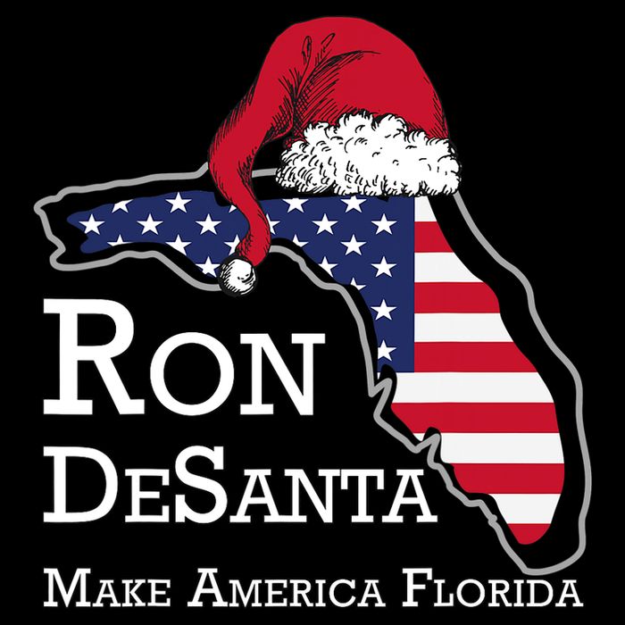 Make America Florida Ron DeSanta DeSantis Election Christmas 16 in Basic Backpack