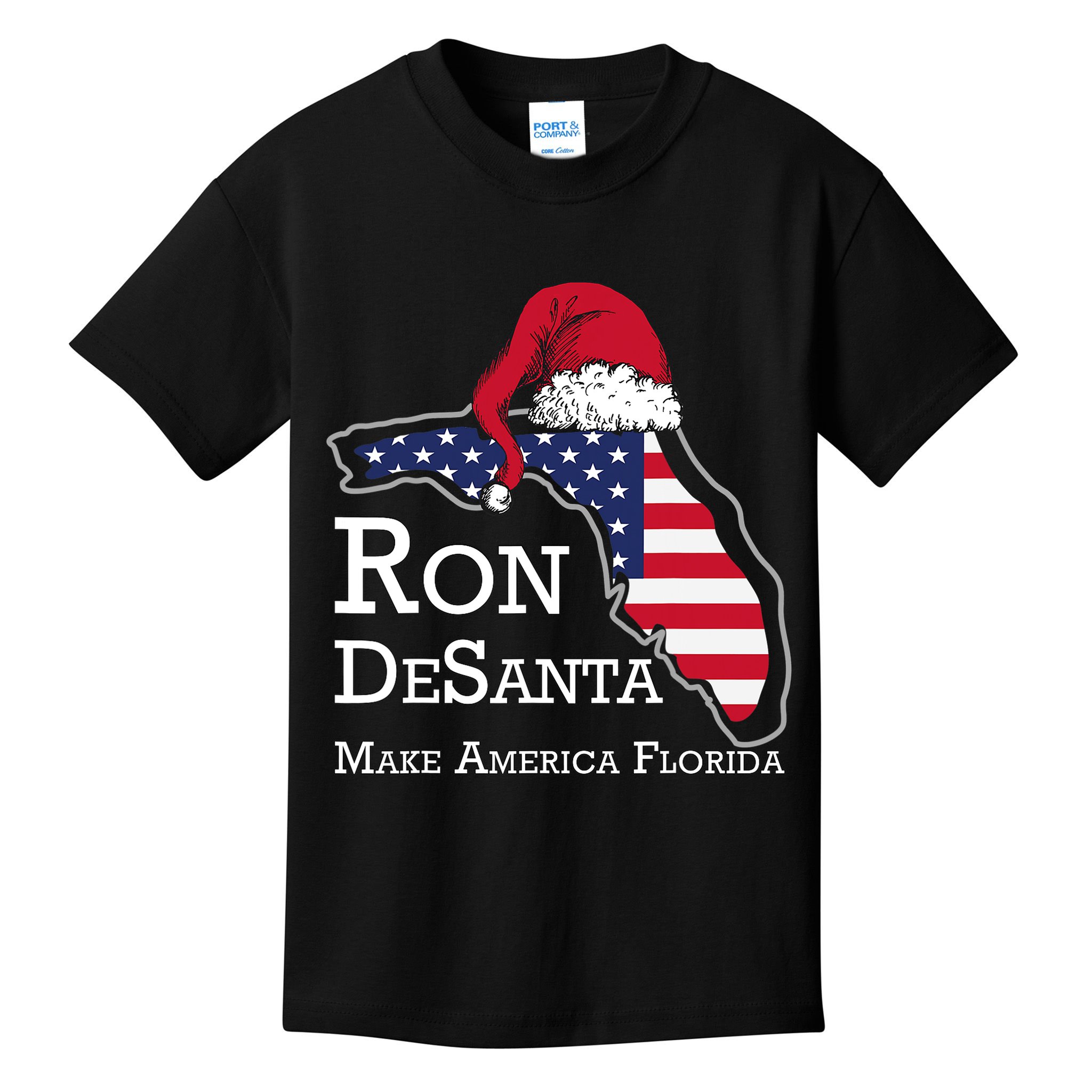 Make America Florida Ron DeSanta DeSantis Election Christmas Kids T-Shirt