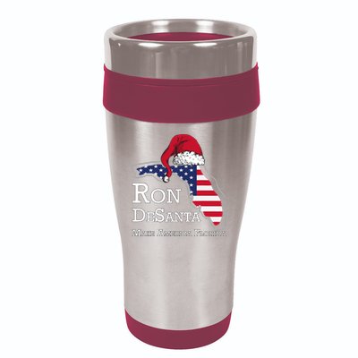 Make America Florida Ron DeSanta DeSantis Election Christmas 16oz Travel Tumbler