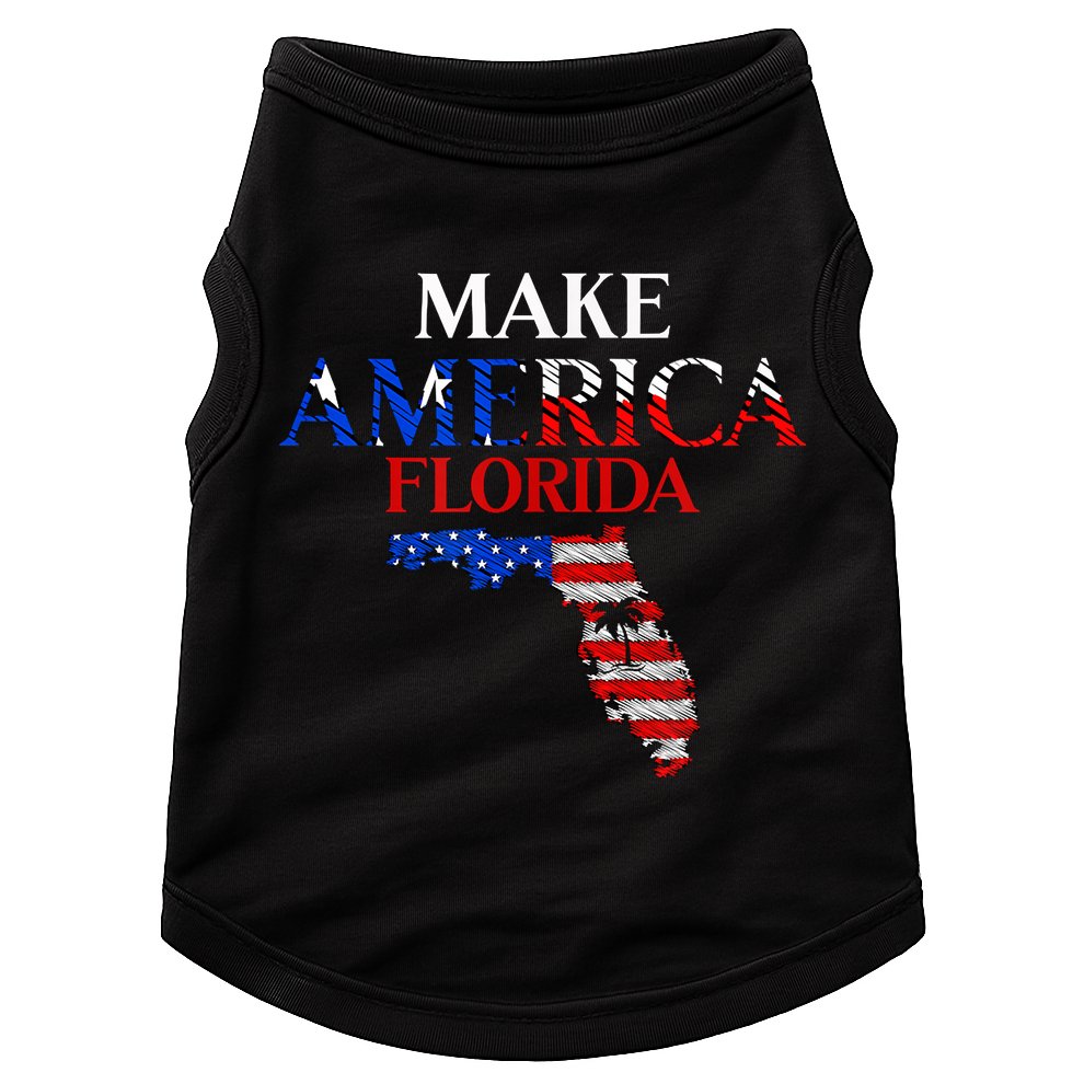 Make America Florida Funny Patriotic Freedom USA Doggie Tank