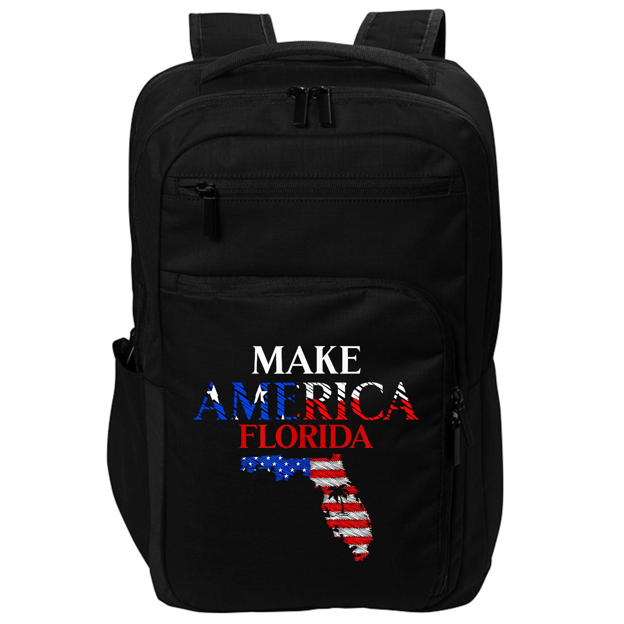 Make America Florida Funny Patriotic Freedom USA Impact Tech Backpack