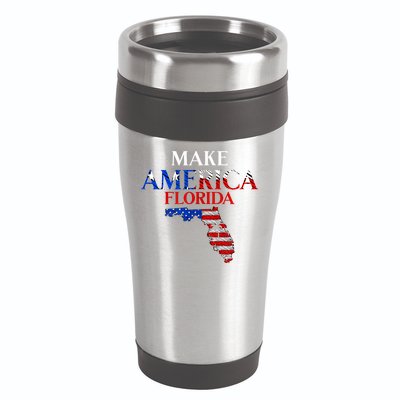 Make America Florida Funny Patriotic Freedom USA 16oz Travel Tumbler