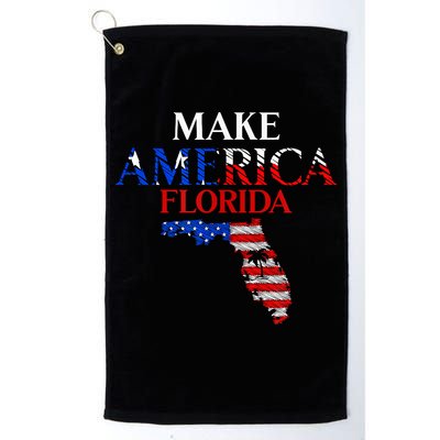 Make America Florida Funny Patriotic Freedom USA Golf Towel