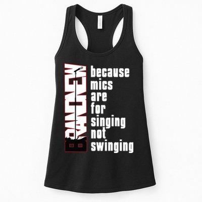 Mics Are For Singing Not Swinging Womens Tank Top
