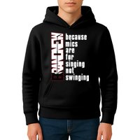 Mics Are For Singing Not Swinging Kids Hoodie