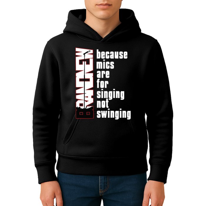 Mics Are For Singing Not Swinging Kids Hoodie