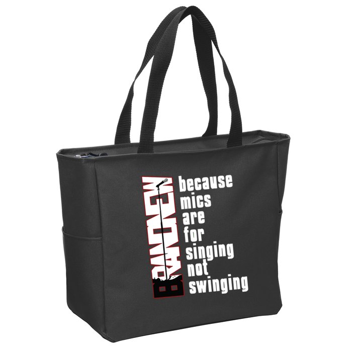 Mics Are For Singing Not Swinging Zip Tote Bag