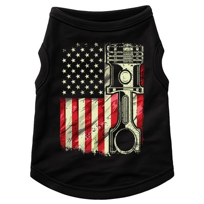 Mechanic American Flag Piston Muscle Car Patriotic Vintage Doggie Tank