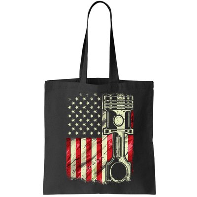 Mechanic American Flag Piston Muscle Car Patriotic Vintage Bag