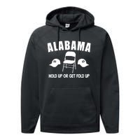 Montgomery Alabama Fight Riverboat Brawl Folding Chair Performance Fleece Hoodie