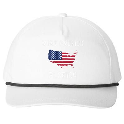 Make America Florida Vote Desantis 2024 Republican Political Snapback Five-Panel Rope Hat