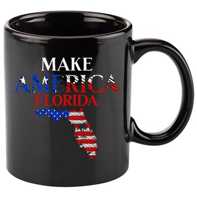 Make America Florida Funny Patriotic Freedom USA 11oz C Handle Ceramic Mug