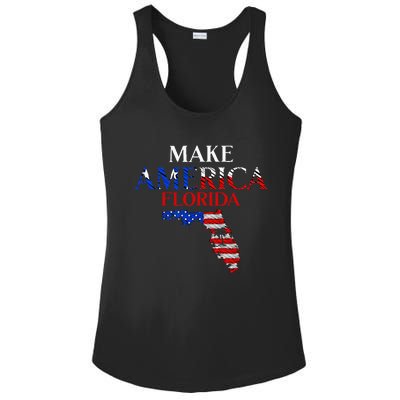 Make America Florida Funny Patriotic Freedom USA Ladies PosiCharge Competitor Racerback Tank