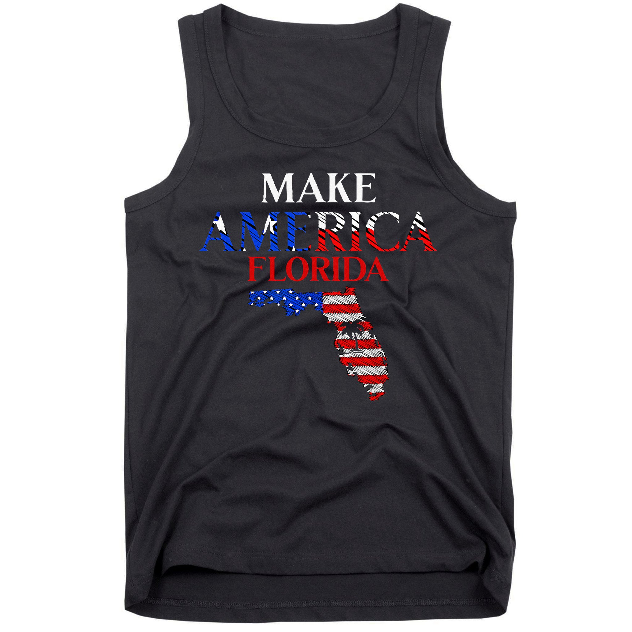 Make America Florida Funny Patriotic Freedom USA Tank Top