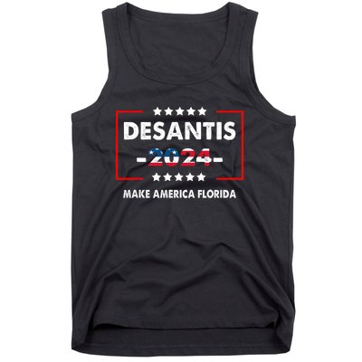 Make America Florida, DeSantis 2024 Election America Flag Tank Top