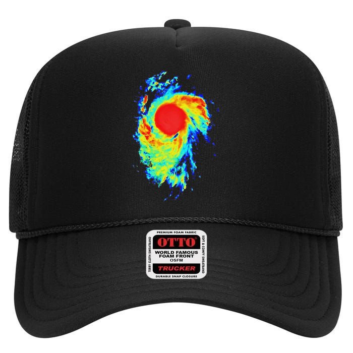 Meteorologist Art For Women Weather Radar Meteorology High Crown Mesh Back Trucker Hat