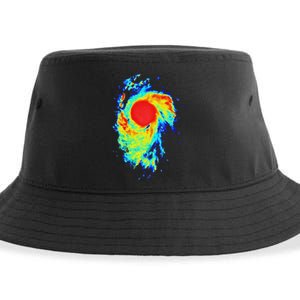 Meteorologist Art For Women Weather Radar Meteorology Sustainable Bucket Hat