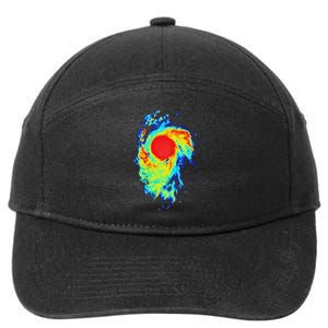 Meteorologist Art For Women Weather Radar Meteorology 7-Panel Snapback Hat