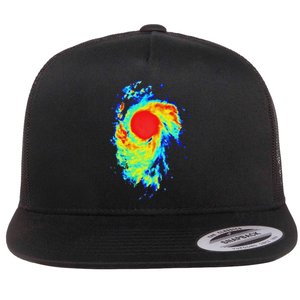 Meteorologist Art For Women Weather Radar Meteorology Flat Bill Trucker Hat