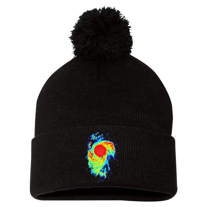 Meteorologist Art For Women Weather Radar Meteorology Pom Pom 12in Knit Beanie