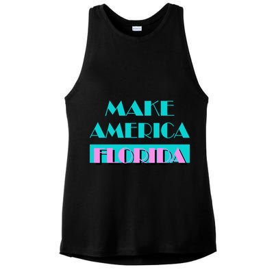 Ron Desantis 2024 Make America Florida Ladies PosiCharge Tri-Blend Wicking Tank