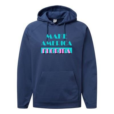 Ron Desantis 2024 Make America Florida Performance Fleece Hoodie