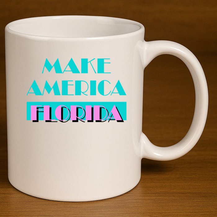 Ron Desantis 2024 Make America Florida 11oz C Handle Ceramic Mug