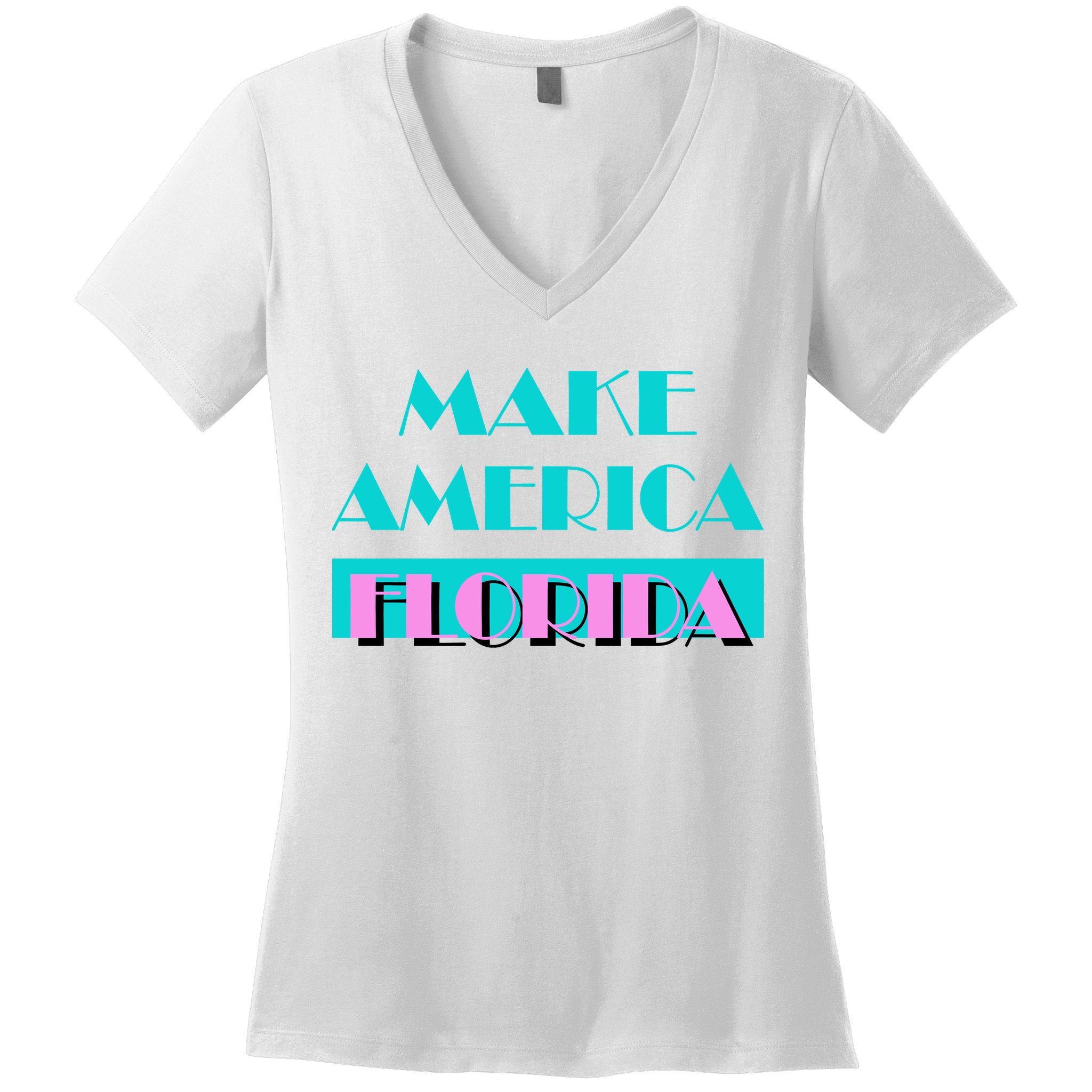 Ron Desantis 2024 Make America Florida Women's V-Neck T-Shirt