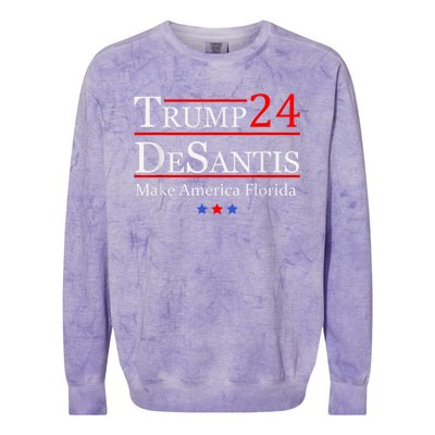 Make America Florida Trump DeSantis 2024 Election Man Women Colorblast Crewneck Sweatshirt