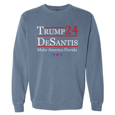 Make America Florida Trump DeSantis 2024 Election Man Women Garment-Dyed Sweatshirt