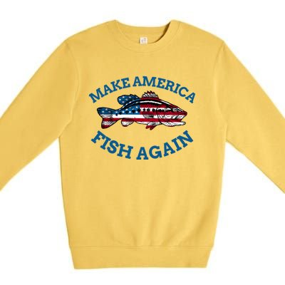 Make America Fish Again Fisherman USA Premium Crewneck Sweatshirt