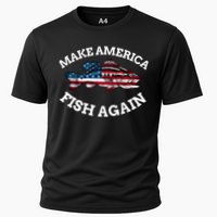 Make America Fish Again Fisherman USA Cooling Performance Crew T-Shirt