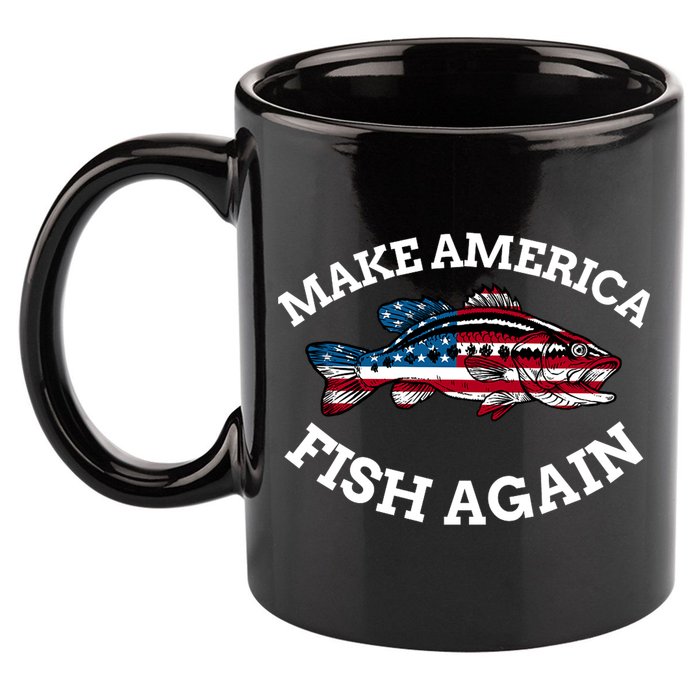 Make America Fish Again Fisherman USA 11oz C Handle Ceramic Mug
