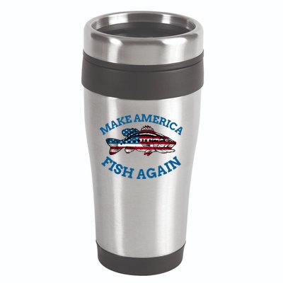 Make America Fish Again Fisherman USA 16oz Travel Tumbler