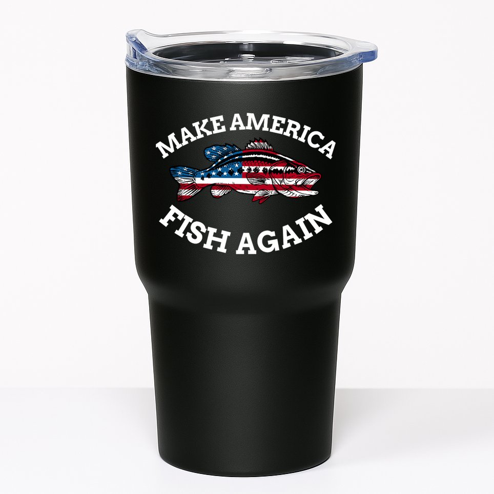 Make America Fish Again Fisherman USA Tumbler
