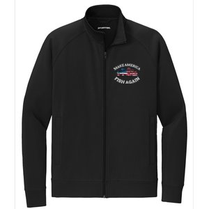 Make America Fish Again Fisherman USA Stretch Full-Zip Cadet Jacket