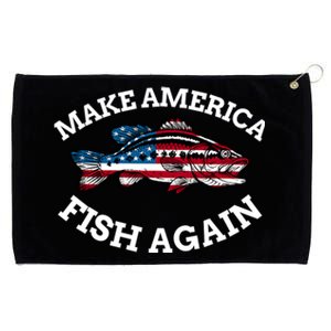 Make America Fish Again Fisherman USA Grommeted Golf Towel