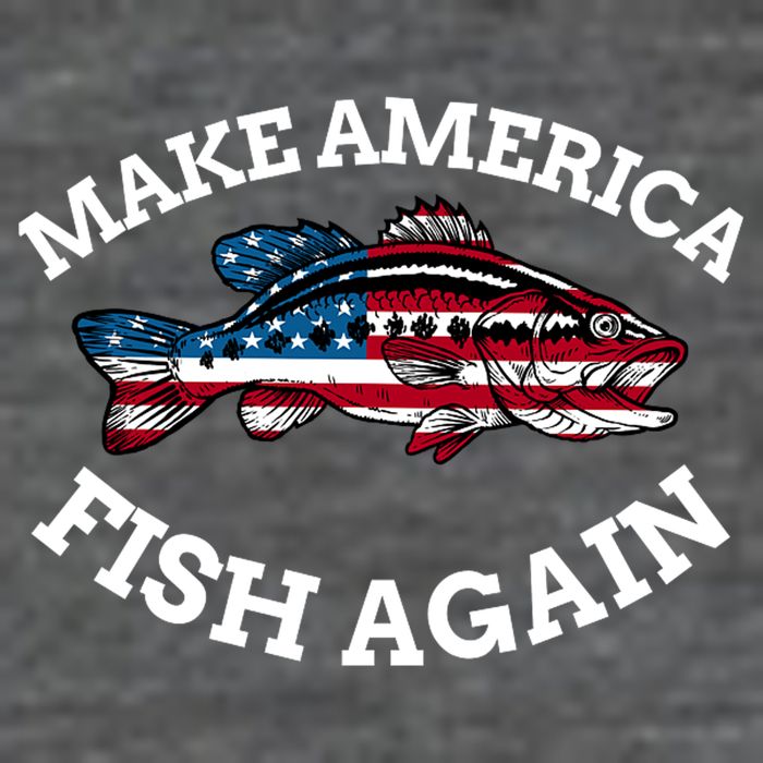 Make America Fish Again Fisherman USA 7 Panel Mesh Trucker Snapback Hat