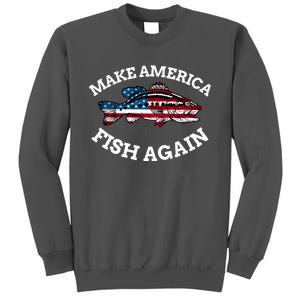 Make America Fish Again Fisherman USA Tall Sweatshirt