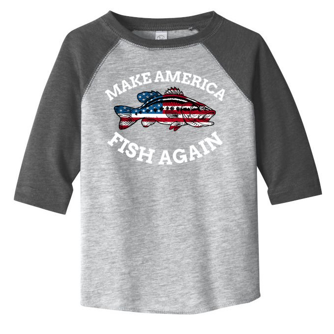 Make America Fish Again Fisherman USA Toddler Fine Jersey T-Shirt