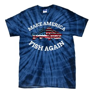 Make America Fish Again Fisherman USA Tie-Dye T-Shirt