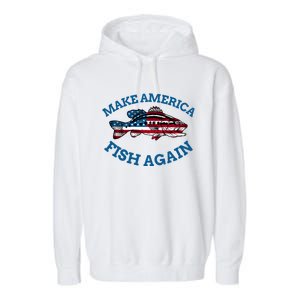 Make America Fish Again Fisherman USA Garment-Dyed Fleece Hoodie