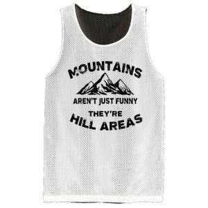 Mountains ArenT Funny TheyRe Hill Areas Dad Joke Word Pun Mesh Reversible Basketball Jersey Tank