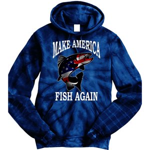 Make America Fish Again USA Fishing Gift Tie Dye Hoodie